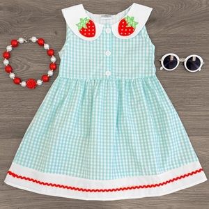 *BRAND NEW* Strawberry Gingham Dress